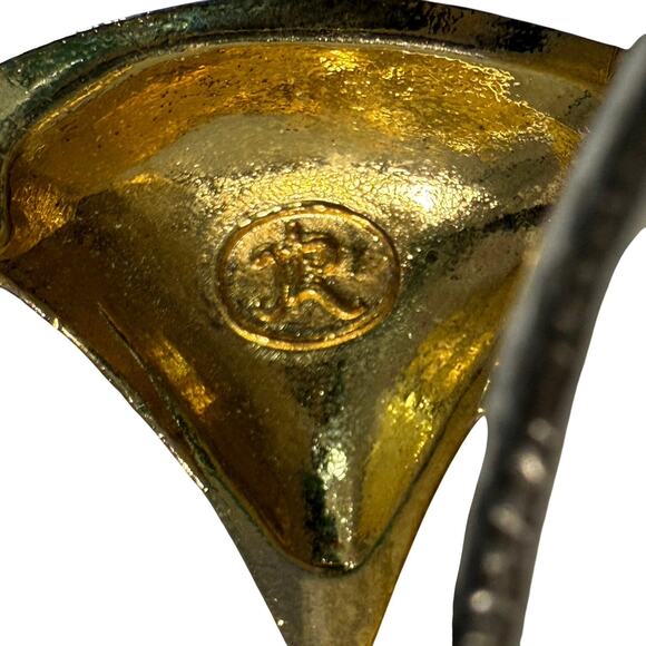 Vintage 90s ART Gold Chain Link Belt Silver Wide Adjustable Hook 29–35” - Picture 6 of 10